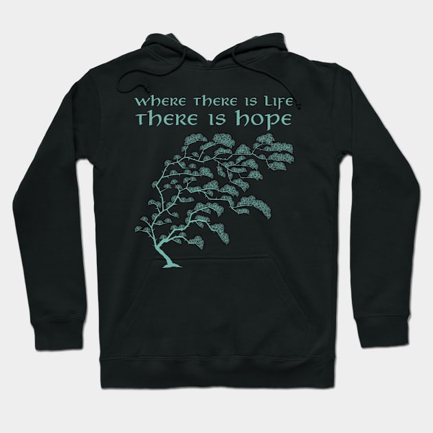 Where There Is Life There Is Hope - Tree - Black - Fantasy Hoodie by Fenay-Designs